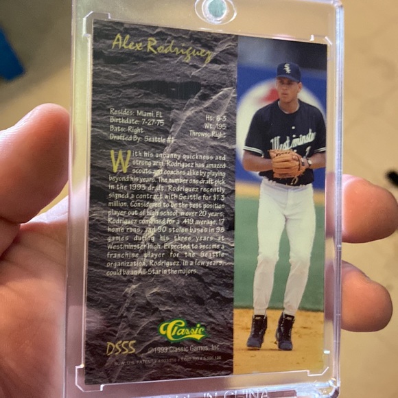 1993 Classic Draft Star 1 of 80,000 Alex Rodriguez - Picture 2 of 2